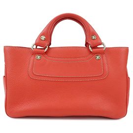 Céline Celine Boogie Calfskin Medium Rouge