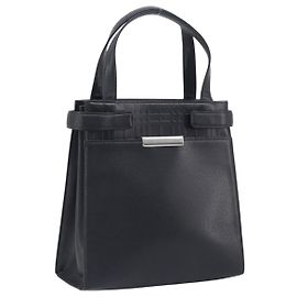 mala Burberry em couro Preto