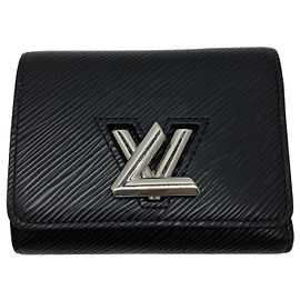 Louis Vuitton Portefeuille Twist Compact Tri-fold Wallet Nero Blu