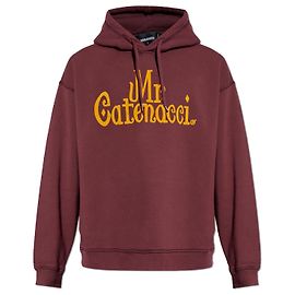 Dsquared2 Mr. Catenacci logo hoodie red cotton Red Dark red