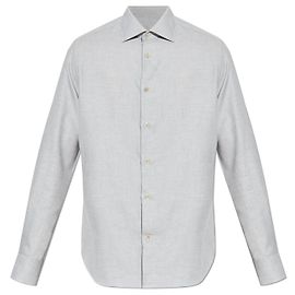 Autre Marque Camisa com acabamento em cashmere Cinza