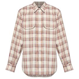 Dsquared2 Checked shirt with lurex thread Brown Beige