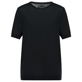Rag & Bone Crew Neck Wool T-Shirt Black Black
