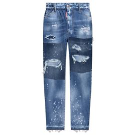 Dsquared2 Big Brother Jeans Denim Blau Patchwork Blau