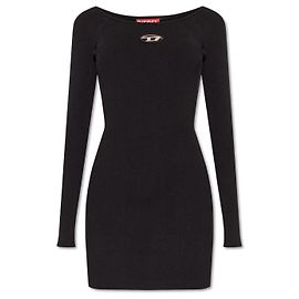 Robe courte noire M-VERA Diesel à manches longues Noir