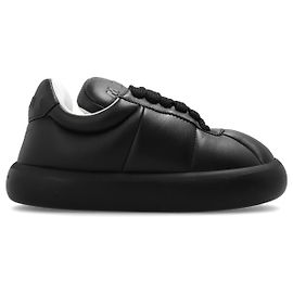 Tênis Marni acolchoados de couro pretos com plataforma Preto