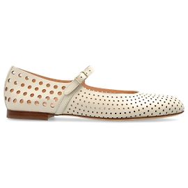 Autre Marque Bailarinas de piel Milly Blanco Crudo