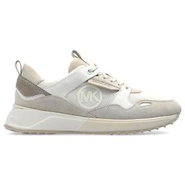 Michael Kors Theo Sneaker Weiß Creme Leder Weiß Roh