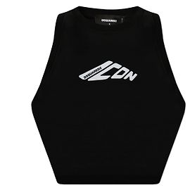 Dsquared2 Top corto sin mangas Negro