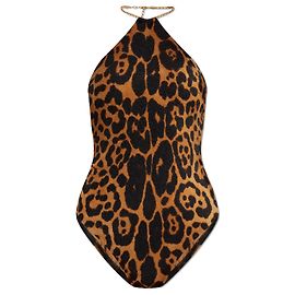 Costume da bagno intero Tom Ford stampa leopardata marrone Marrone