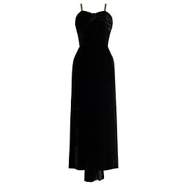 Maison Martin Margiela Samtkleid Schwarz Schwarz