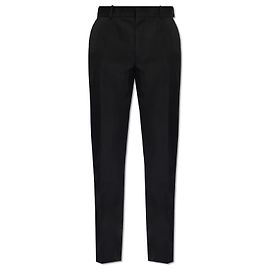 Alexander Mcqueen Wollhose mit Bügelfalte Schwarz