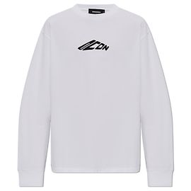 Dsquared2 Icon Langarm-T-Shirt aus Baumwolle weiß Weiß
