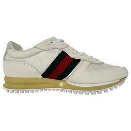 Baskets Gucci Re-Motion en nylon blanc et daim Blanc Écru
