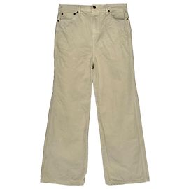 Vaqueros Jordan Wide Leg Khaite en algodón blanco Blanco Crudo
