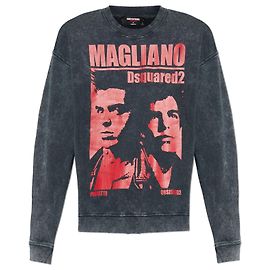 Dsquared2 X MAGLIANO Grey Cotton Sweatshirt XL Grey