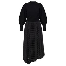 Autre Marque AllSaints Sinead Kleid Schwarz Midi Schwarz