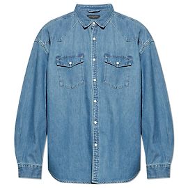 Autre Marque Camicia AllSaints Fenton in cotone blu Blu