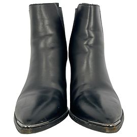Acne Studios Stiefeletten mit hohem Absatz aus schwarzem Leder Schwarz