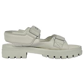 Céline  Celine Leo Strappy Sandals in White Leather White Cream