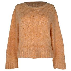 Maje Rundhals-Pullover aus orangefarbener Baumwolle Orange