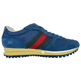 Baskets Gucci Re-Motion en nylon bleu et daim Bleu