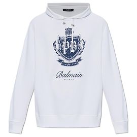 Sudadera Balmain blanca de algodón Blanco