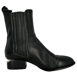 Alexander Wang Anouck Ankle Boots in Black Calf Leather Black