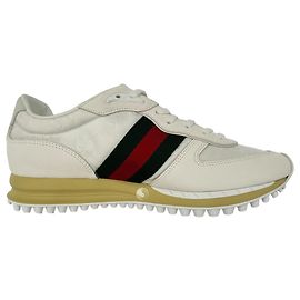 Sapatilhas Gucci Re-Motion em nylon branco e camurça Branco Cru