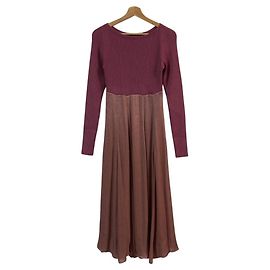 Autre Marque Vestido Docking de malha canelada CELFORD Rosa Roxo