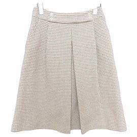 Autre Marque OLD ENGLAND Houndstooth Front Tuck Skirt Beige Other