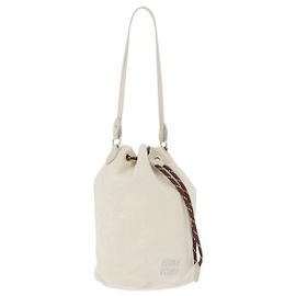 Miu Miu Handtasche Canvas Elfenbein Gold Andere