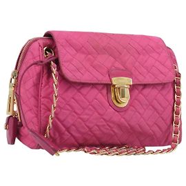 PRADA Chain Shoulder Bag Nylon Pink Gold Altro