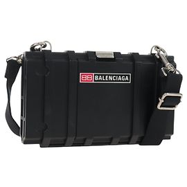 Balenciaga Toolbox Shoulder Bag Plastic Black Silver 658765 Outro