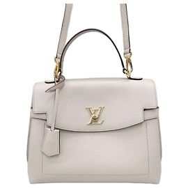 Louis Vuitton Lockme Ever MM Bolsa de mão marrom de couro Marrom