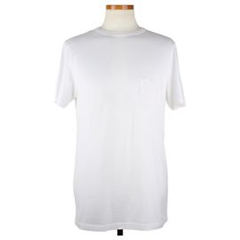 Dior T-Shirt Weiß mit besticktem Terry-Logo Weiß