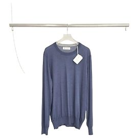 Brunello Cucinelli Cashmere Knit Dark Blue Blue