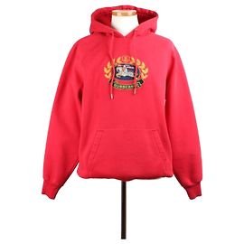 Burberry Klassischer Hoodie mit besticktem Logo Rot