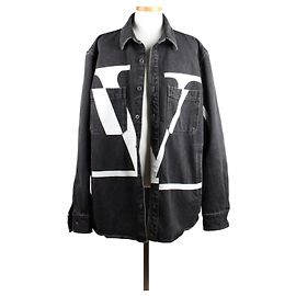 Valentino Schwarze Denimjacke XL Schwarz