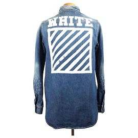 Giacca di jeans Off White blu Blu