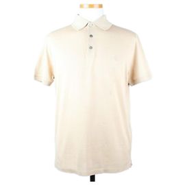 Louis Vuitton Polo clásico de algodón beige Castaño