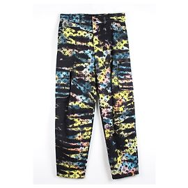 Louis Vuitton Pantaloni Cargo in Denim Tie-Dye Monogram Multicolore