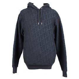 Dior Oblique Jacquard Hoodie Blau