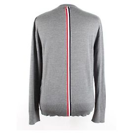Thom Browne Grauer Strickpullover aus Wolle Braun