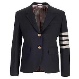 Thom Browne Striped Plain Woven Wool Jacket Multiple colors