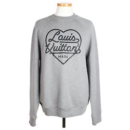 Louis Vuitton Logo Fleece Sweatshirt Gray Braun