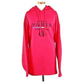 Balenciaga Paris Hoodie mit besticktem Logo Rot