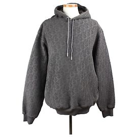 Dior Terry Oblique Hoodie Gray XL Braun