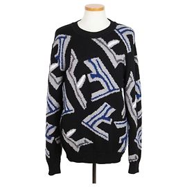 Fendi Intarsia Wool Sweater with FF Logo Multiple colors