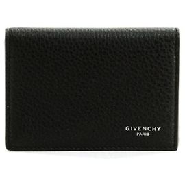Givenchy Grain Leather Card Holder Black